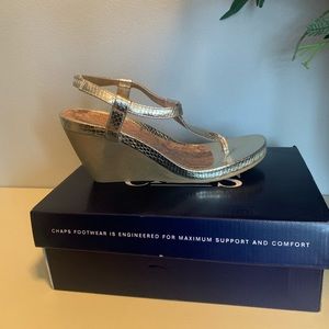 Chaps wedge sandal,  never worn